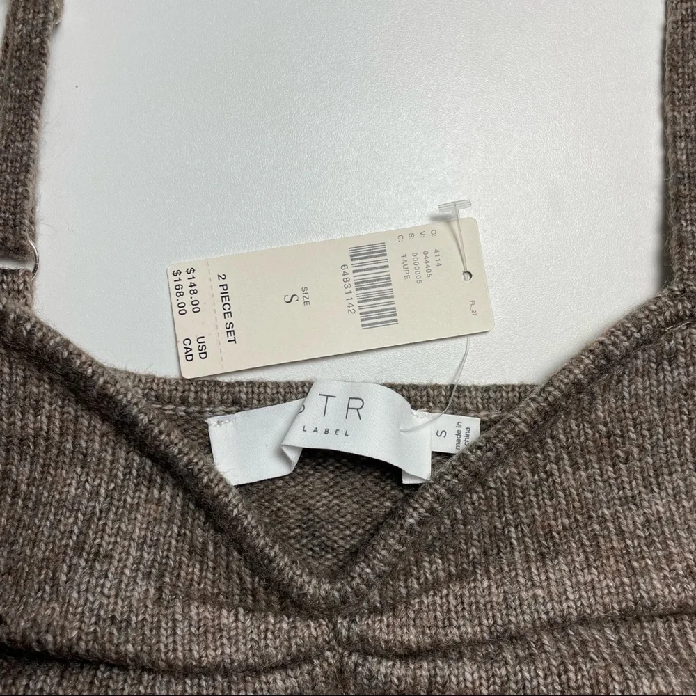 NWT Anthropologie heather brown two piece sweater size S - Picture 5 of 11